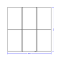 M-10352-ALG-12X12-0 INDUSTRIAL ENCLOSURE, ACM LIGHT GRAY PANELS, 12'X12'