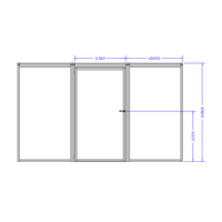 M-10352-ALG-12X12-0 INDUSTRIAL ENCLOSURE, ACM LIGHT GRAY PANELS, 12'X12'