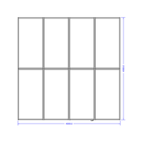 M-10352-ALG-16X16-0 INDUSTRIAL ENCLOSURE, ACM LIGHT GRAY PANELS, 16'X16'