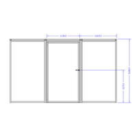 M-10352-SLG-12X12-0 INDUSTRIAL ENCLOSURE, SINTRA LIGHT GRAY PANELS, 12'X12'