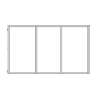 M-10352-SLG-12X12-0 INDUSTRIAL ENCLOSURE, SINTRA LIGHT GRAY PANELS, 12'X12'