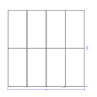 M-10352-SLG-16X16-0 INDUSTRIAL ENCLOSURE, SINTRA LIGHT GRAY PANELS, 16'X16'