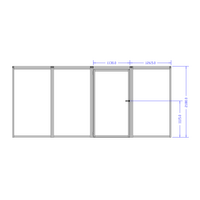 M-10352-SLG-16X16-0 INDUSTRIAL ENCLOSURE, SINTRA LIGHT GRAY PANELS, 16'X16'