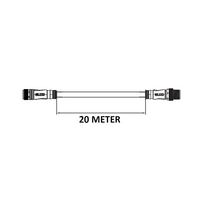 CO12.4-20.32-C12.4/P ELCO DOUBLE ENDED PATCH CABLE, 4 PIN M12 F/M STRAIGHT 20M PUR BLACK 22 AWG