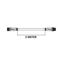 CO12.4-2.32-C12.4/P ELCO DOUBLE ENDED PATCH CABLE, 4 PIN M12 F/M STRAIGHT 2M PUR BLACK 22 AWG