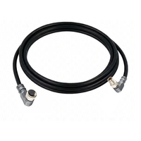 ELCO DOUBLE ENDED PATCH CABLE 3 PIN M12 X M8 F/M ELBOW 2M PUR BLACK 24 AWG