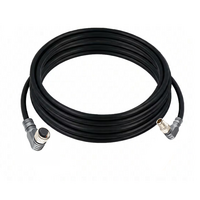 ELCO DOUBLE ENDED PATCH CABLE 3 PIN M12 X M8 F/M ELBOW 5M PUR BLACK 24 AWG