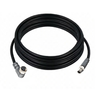 ELCO DOUBLE ENDED PATCH CABLE 3 PIN M12 X M8 F/M ELB/STR 5M PUR BLACK 24 AWG