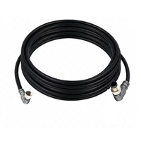 ELCO DOUBLE ENDED PATCH CABLE 3 PIN M8 X M12 F/M ELBOW 5M PUR BLACK 24 AWG
