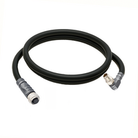 ELCO DOUBLE ENDED PATCH CABLE 3 PIN M12 X M8 F/M STR/ELB 1M PUR BLACK 24 AWG