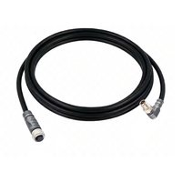ELCO DOUBLE ENDED PATCH CABLE 3 PIN M12 X M8 F/M STR/ELB 2M PUR BLACK 24 AWG