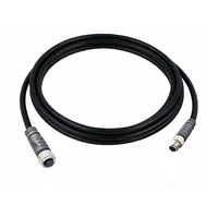 ELCO DOUBLE ENDED PATCH CABLE 3 PIN M12 X M8 F/M STRAIGHT 2M PUR BLACK 24 AWG