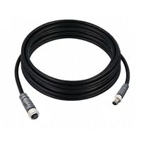 ELCO DOUBLE ENDED PATCH CABLE 3 PIN M12 X M8 F/M STRAIGHT 5M PUR BLACK 24 AWG