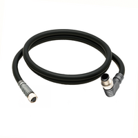 ELCO DOUBLE ENDED PATCH CABLE 3 PIN M8 X M12 F/M STR/ELB 1M PUR BLACK 24 AWG