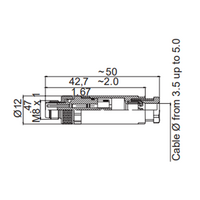 LS8.3-0/C(BU) ELCO M8 FIELD ATTACHABLE SCREW TERMINAL CONNECTORS 3 PIN MALE STRAIGHT