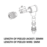 LSBO12.5-0/C(BU) ELCO M12 FIELD ATTACHABLE SCREW TERMINAL CONNECTORS 5 PIN FEMALE ELBOW