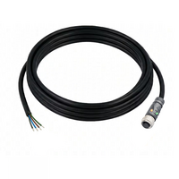 ELCO SINGLE ENDED MICRO CABLE, 4 PIN M12 FEMALE STRAIGHT PUR BLACK 22 AWG 3M PNP LED