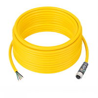 ELCO SINGLE ENDED MICRO CABLE, 4 PIN M12 FEMALE STRAIGHT PUR YELLOW 22 AWG 15M PNP LED