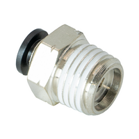 FLOFLEX COMPOSITE PUSH-IN PNEUMATIC FITTING, 4MM TUBE X 1/4&quot; NPT MALE REDUCER