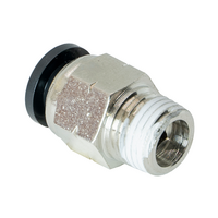 FLOFLEX COMPOSITE PUSH-IN PNEUMATIC FITTING, 6MM TUBE X 1/8&quot; NPT MALE REDUCER