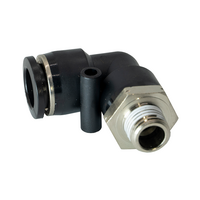 FLOFLEX COMPOSITE PUSH-IN PNEUMATIC FITTING, 1/2&quot; TUBE X 1/4&quot; NPT MALE 90 DEGREE REDUCING ELBOW