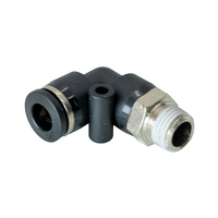 FLOFLEX COMPOSITE PUSH-IN PNEUMATIC FITTING, 1/4&quot; TUBE X 1/8&quot; NPT MALE 90 DEGREE REDUCING ELBOW