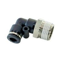 FLOFLEX COMPOSITE PUSH-IN PNEUMATIC FITTING, 1/4&quot; TUBE X 3/8&quot; NPT MALE 90 DEGREE REDUCING ELBOW