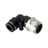 FLOFLEX COMPOSITE PUSH-IN PNEUMATIC FITTING, 3/8&quot; TUBE X 1/2&quot; NPT MALE 90 DEGREE REDUCING ELBOW