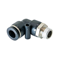 FLOFLEX COMPOSITE PUSH-IN PNEUMATIC FITTING, 3/8&quot; TUBE X 1/4&quot; NPT MALE 90 DEGREE REDUCING ELBOW