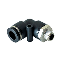FLOFLEX COMPOSITE PUSH-IN PNEUMATIC FITTING, 3/8&quot; TUBE X 1/8&quot; NPT MALE 90 DEGREE REDUCING ELBOW