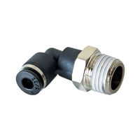 FLOFLEX COMPOSITE PUSH-IN PNEUMATIC FITTING, 4MM TUBE X 1/4&quot; BSPT MALE 90 DEGREE REDUCING ELBOW