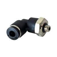 FLOFLEX COMPOSITE PUSH-IN PNEUMATIC FITTING, 4MM TUBE X M5 MALE 90 DEGREE REDUCING ELBOW