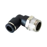 FLOFLEX COMPOSITE PUSH-IN PNEUMATIC FITTING, 5/16&quot; TUBE X 3/8&quot; NPT MALE 90 DEGREE REDUCING ELBOW
