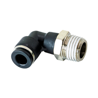 FLOFLEX COMPOSITE PUSH-IN PNEUMATIC FITTING, 6MM TUBE X 1/4&quot; BSPT MALE 90 DEGREE REDUCING ELBOW