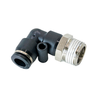 FLOFLEX COMPOSITE PUSH-IN PNEUMATIC FITTING, 8MM TUBE X 3/8&quot; NPT MALE 90 DEGREE REDUCING ELBOW