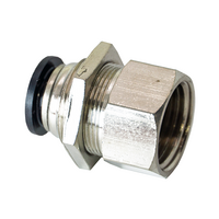 PMF12-1/2PT FLOFLEX FLOFLEX COMPOSITE PUSH-IN PNEUMATIC FITTING, 12MM TUBE X 1/2" BSPT FEMALE BULKHEAD