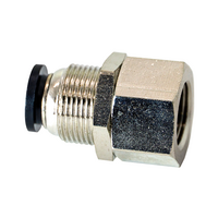 FLOFLEX COMPOSITE PUSH-IN PNEUMATIC FITTING, 5/16&quot; TUBE X 1/4&quot; NPT FEMALE BULKHEAD