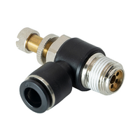 FLOFLEX COMPOSITE FLOW CONTROL, 10MM TUBE X 3/8&quot; BSPT MALE REDUCER METER OUT - KNOB ADJUSTMENT
