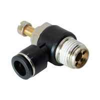 FLOFLEX COMPOSITE FLOW CONTROL, 12MM TUBE X 1/2&quot; BSPT MALE REDUCER METER OUT - KNOB ADJUSTMENT