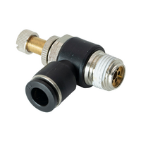 FLOFLEX COMPOSITE FLOW CONTROL, 3/8&quot; TUBE X 3/8&quot; NPT MALE REDUCER METER OUT - KNOB ADJUSTMENT