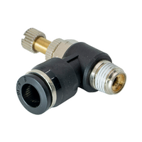 FLOFLEX COMPOSITE FLOW CONTROL, 5/16&quot; TUBE X 1/8&quot; NPT MALE REDUCER METER OUT - KNOB ADJUSTMENT