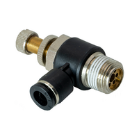 FLOFLEX COMPOSITE FLOW CONTROL, 8MM TUBE X 3/8&quot; NPT MALE REDUCER METER OUT - KNOB ADJUSTMENT