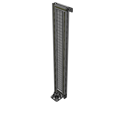 A1-1400-0200-0150-TYMFK SINGLE PANEL-LEG ON LEFT WITH TIE PLATES AND ANGLE 1400MM X 200MM 1" MESH, AS A KIT