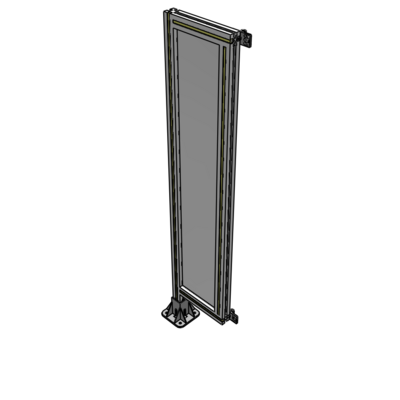 A1-1400-0300-0150-HYPFA SINGLE PANEL-LEG ON LEFT WITH HINGES 1400MM X 300MM 1/4" POLYCARBONATE, FULLY ASSEMBLED