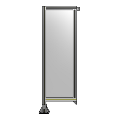 SINGLE PANEL-LEG ON LEFT WITH TIE PLATES AND ANGLE 1400MM X 450MM  1/4&quot; POLYCARBONATE, ASSEMBLED