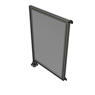 A1-1400-0900-0150-HYPFA SINGLE PANEL-LEG ON LEFT WITH HINGES 1400MM X 900MM 1/4" POLYCARBONATE, FULLY ASSEMBLED