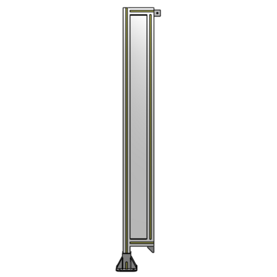 SINGLE PANEL-LEG ON LEFT WITH TIE PLATES AND ANGLE 1700MM X 200MM  1/4&quot; POLYCARBONATE, AS A KIT