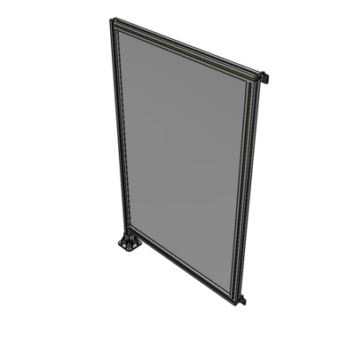 A1-1700-1050-0150-HYPFK SINGLE PANEL-LEG ON LEFT WITH HINGES 1700MM X 1050MM 1/4" POLYCARBONATE, AS A KIT