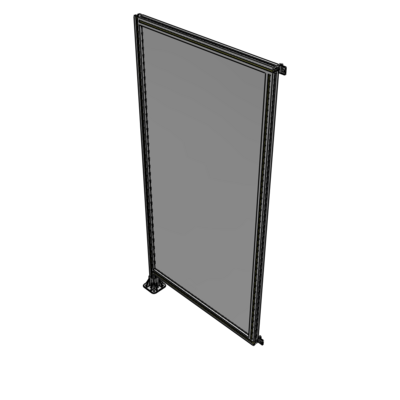 A1-2135-1050-0150-HYPFA SINGLE PANEL-LEG ON LEFT WITH HINGES 2135MM X 1050MM 1/4" POLYCARBONATE, FULLY ASSEMBLED