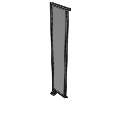 A1-2400-0450-0150-HYPFA SINGLE PANEL-LEG ON LEFT WITH HINGES 2400MM X 450MM 1/4" POLYCARBONATE, ASSEMBLED
